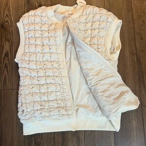 White Quilted Women's Vest